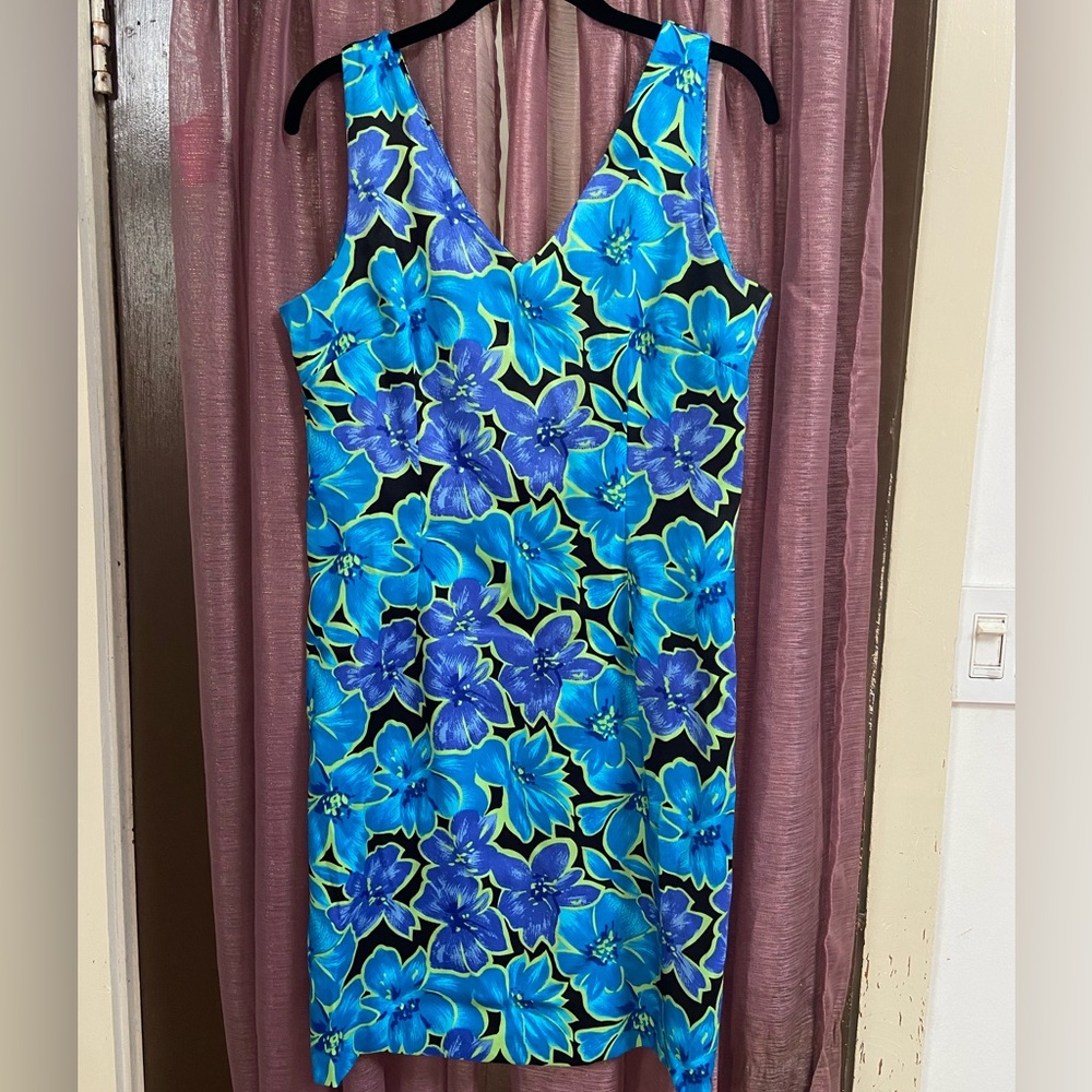 Stunning Vintage Bold Floral Sleeveless Mini Dress